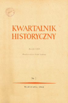 Kwartalnik Historyczny R. 71 nr 2 (1964), Recenzje