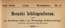 Notatki Bibliograficzne 1903 N.2