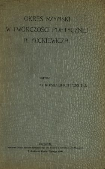 Okres rzymski w twórczości poetycznej A. Mickiewicza