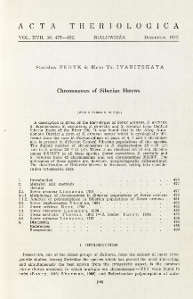 Chromosomes of Siberian shrews