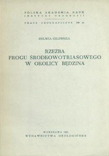 Rzeźba progu środkowotriasowego w okolicy Będzina = Relief of the Mid-Triassic escarpment in the vicinity of Będzin = Rel'ef srednetrijasovogo ustupa okrestnostej Bendzina