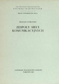 Zespoły sieci komunikacyjnych = Complexes of transport networks = Kompleksy transportnych setej