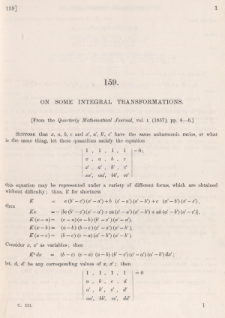 On some integral transformations