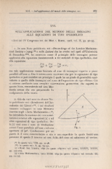 Sull'applicazione del metodo delle immagini alle equazioni di tipo iperbolico