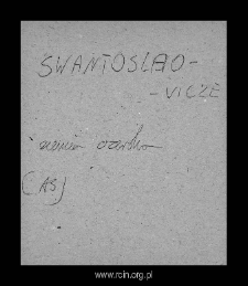 Swantoslaovicze. Files of Czersk district in the Middle Ages. Files of Historico-Geographical Dictionary of Masovia in the Middle Ages