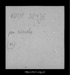 Koziki-Olszyny. Files of Kolno district in the Middle Ages. Files of Historico-Geographical Dictionary of Masovia in the Middle Ages