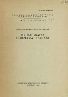 Hydrografia dorzecza Krutyni = Die Hydrographie des Krutyniaflussgebietes = Gidrografija bassejna Krutyni