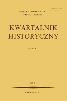 Kwartalnik Historyczny R. 100 nr 1 (1993), Title pages, Contents