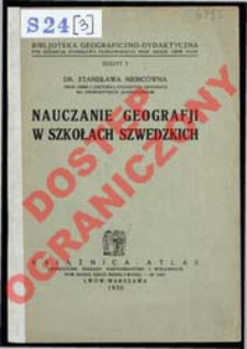 Nauczanie geografji w szkołach szwedzkich