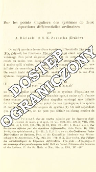 Sur les points singuliers des systèmes de deux équations différentielles ordinaires