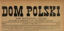Dom Polski : pismo beletrystyczne i naukowe 1889 N.6