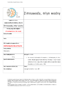 Zimnawoda, młyn wodny