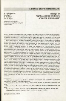 Design of highly specific inhibitors of serine proteinases