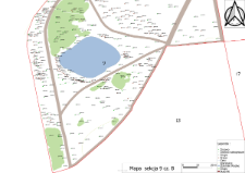Mapa Arboretum Kórnickiego - sekcja 9