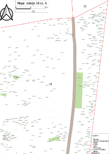Mapa Arboretum Kórnickiego - sekcja 18