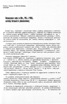 Oznaczanie sodu w BBr2, PCl3 i POCl3 metodą fotometrii płomieniowej = Sodium determination in BBr3, PCl3 and POCl3 by flame photometry