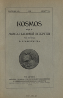 Kosmos. Seria B, Przegląd Zagadnień Naukowych, Zeszyt 2, Rocznik 59