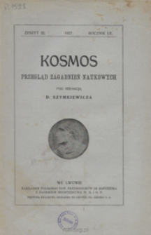 Kosmos. Seria B, Przegląd Zagadnień Naukowych, Zeszyt 3, Rocznik 52