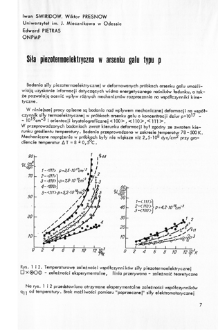 Siła piezotermoelektryczna w arsenku galu typu p = The piezothermoelectric force in the gallium arsenide type p