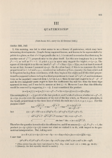 Quaternions (1843)