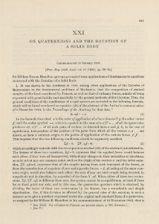 On Quaternions and the Rotation of a Solid Body (1848)