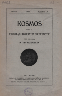 Kosmos. Seria B, Przegląd Zagadnień Naukowych, Zeszyt 1, Rocznik 55