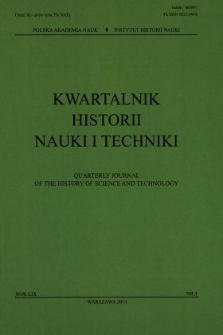 Kwartalnik Historii Nauki i Techniki, Rok LIX, nr 3
