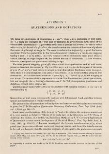 Editors' Appendix 1 : Quaternions and Rotations