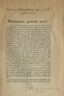 Mickiewicza "prawdy żywe"