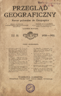 Przegląd Geograficzny T. 2 (1920-1921)