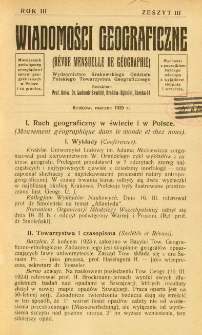 Wiadomości Geograficzne R. 3 z. 3 (1925)