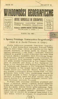 Wiadomości Geograficzne R. 6 z. 2 (1928)