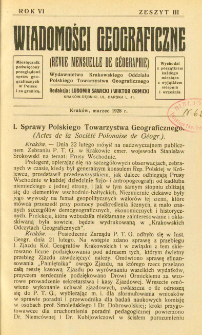 Wiadomości Geograficzne R. 6 z. 3 (1928)