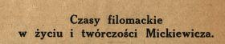 Czasy filomackie w życiu i twórczości Mickiewicza