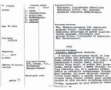 Kartoteka oceny histopatologicznej chorób układu nerwowego (1966)- opis nr 110/66
