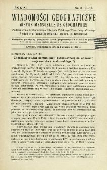 Wiadomości Geograficzne R. 11 z. 8-10 (1933)