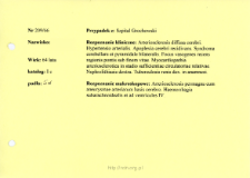 Kartoteka oceny histopatologicznej chorób układu nerwowego (1966) - opis nr 209/66