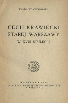 Cech krawiecki Starej Warszawy w XVIII stuleciu