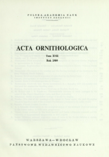 Acta Ornithologica ; t. 17 - Spis treści