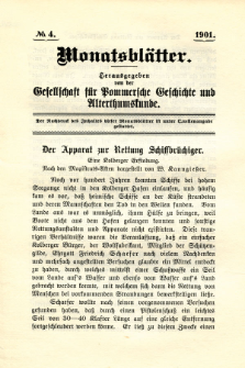 Monatsblätter Jhrg. 15, H. 4 (1901)