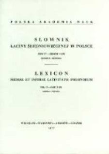 Słownik łaciny średniowiecznej w Polsce. T. 4 z. 5 (33), Grossus - Historia