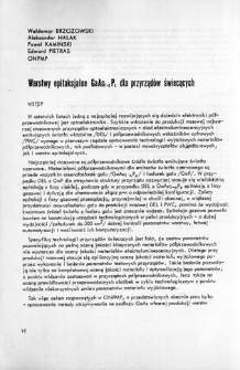 Warstwy epitaksjalne GaAs1-xPx dla przyrządów świecących = GaAs1-xPx epitaxial layers for lighting diodes