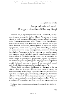 "Panuje ta bestia nad nami”. O kręgach zła w filozofii Barbary Skargi