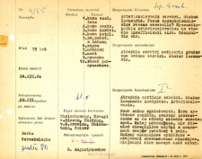 Kartoteka oceny histopatologicznej chorób układu nerwowego (1965) - opis nr 4/65