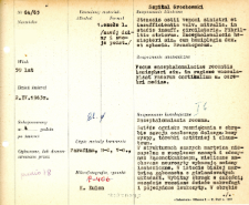 Kartoteka oceny histopatologicznej chorób układu nerwowego (1965) - opis nr 64/65