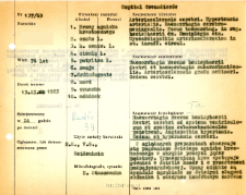 Kartoteka oceny histopatologicznej chorób układu nerwowego (1965) - opis nr 137/65