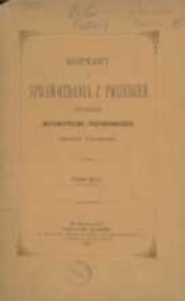 Rozprawy i Sprawozdania z Posiedzeń Wydziału Matematyczno-Przyrodniczego Akademii Umiejetności, Tom 15:1887