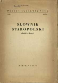 Słownik staropolski. T. 1 z. 3, (Boleść-Bystry)