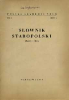 Słownik staropolski. T. 1 z. 4, (Bystry-Ciec)