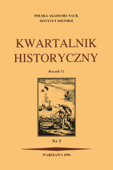 Kwartalnik Historyczny R. 101 nr 3 (1994), Recenzje